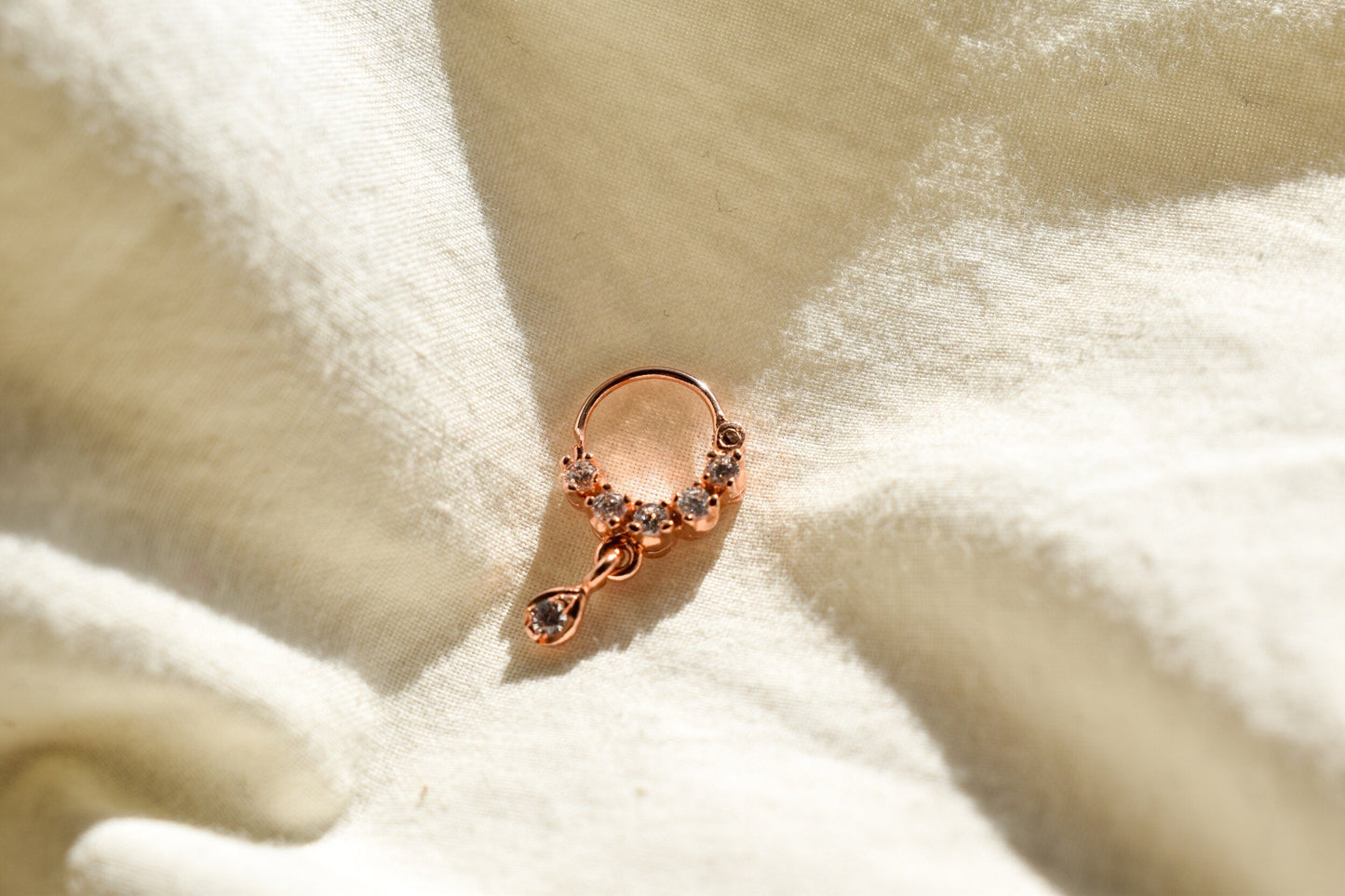 ‘Gracie’ Rose Gold Pierced Nath