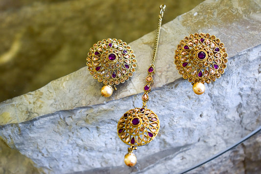 ‘Sugar Beat’ Tikka Set - Purple