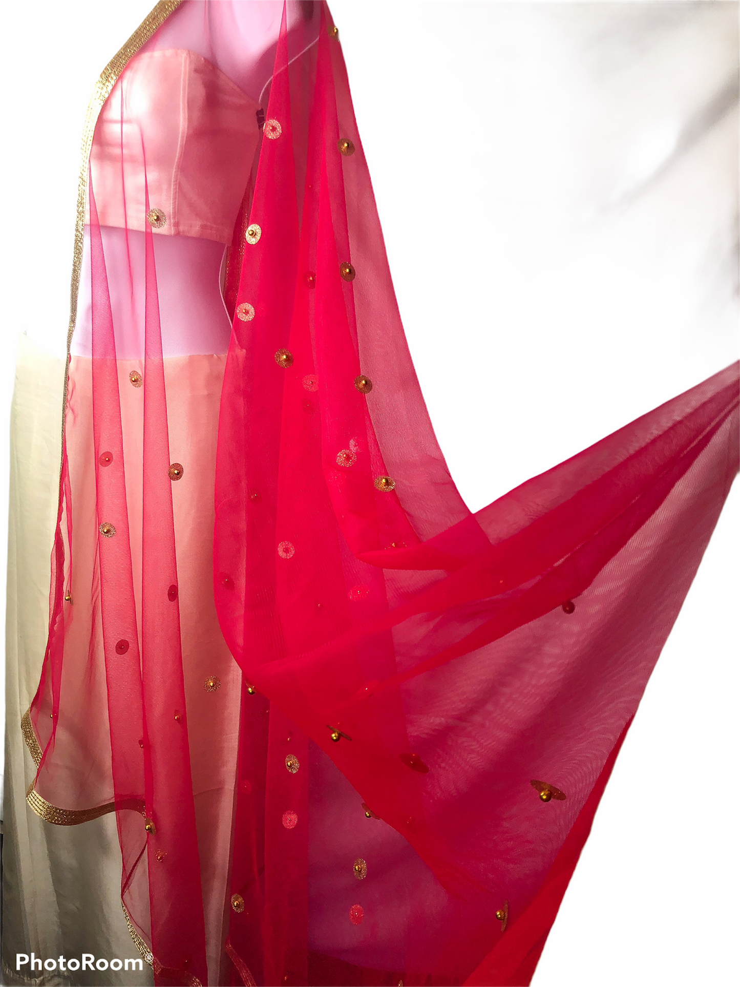 Hot Pink Net Dupatta