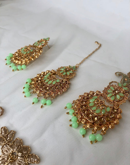 ‘Naina’ Tikka Set - Mint