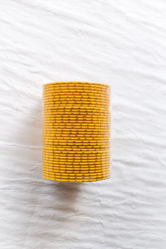 ‘Yellow’ Glitter Bangle Pack