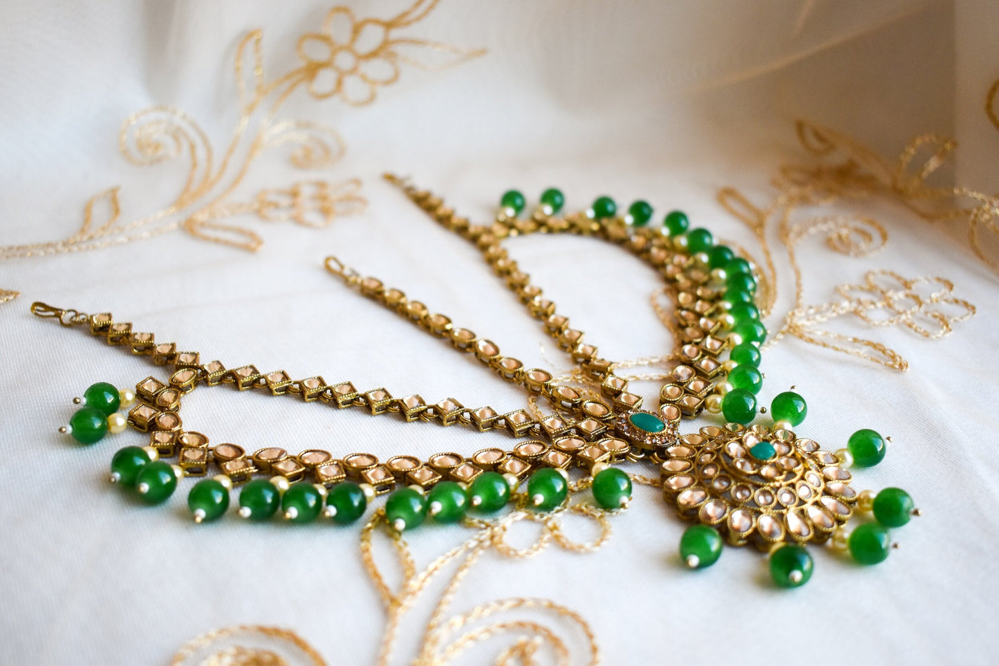 Sonia Full 6-Piece Bridal Set - Green