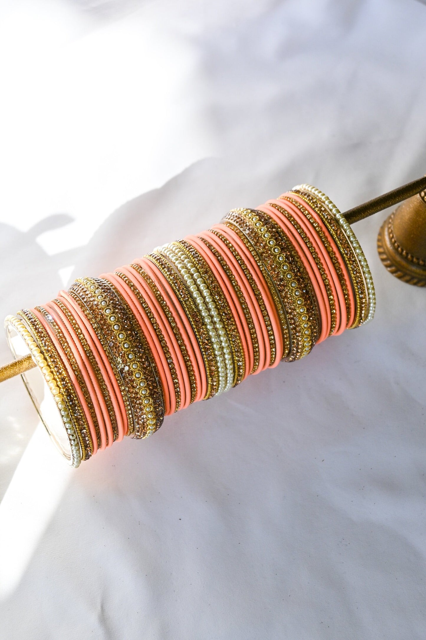 ‘Stargazing’ Bangle Set - Peach