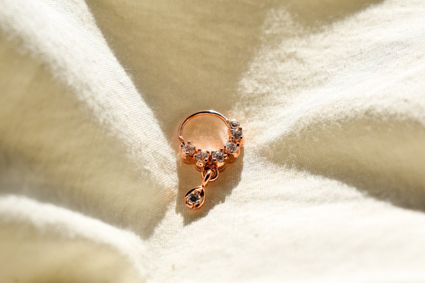 ‘Gracie’ Rose Gold Pierced Nath