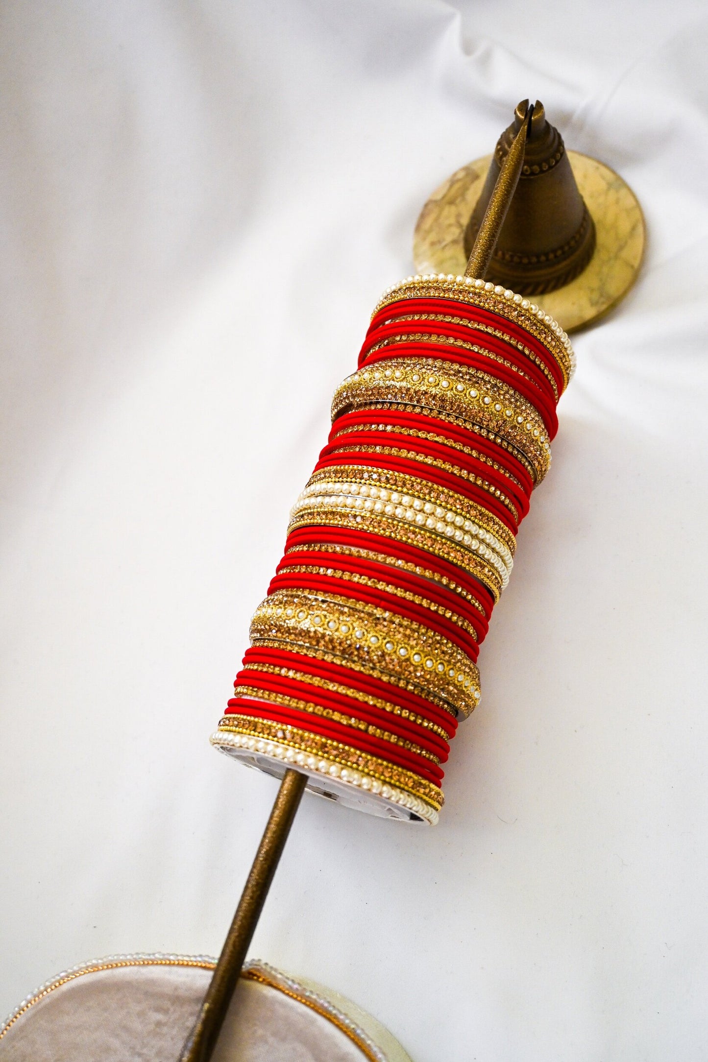 ‘Stargazing’ Bangle Set - Red