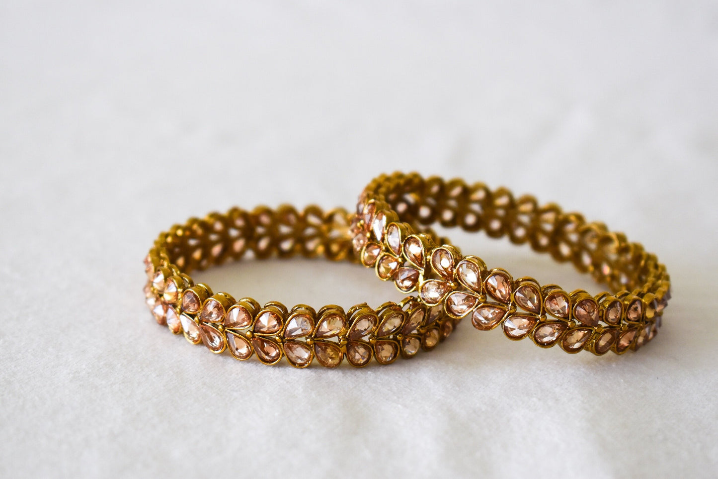 ‘Golden Leaf’ Polki Bangles