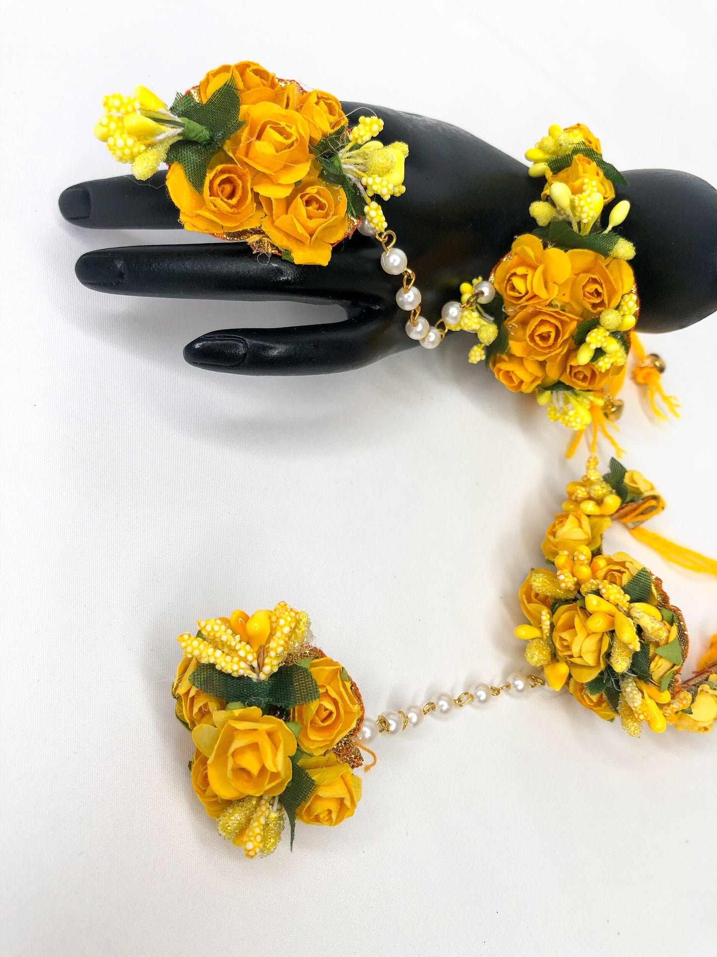 ‘Maya’ Yellow Floral Hand Harness