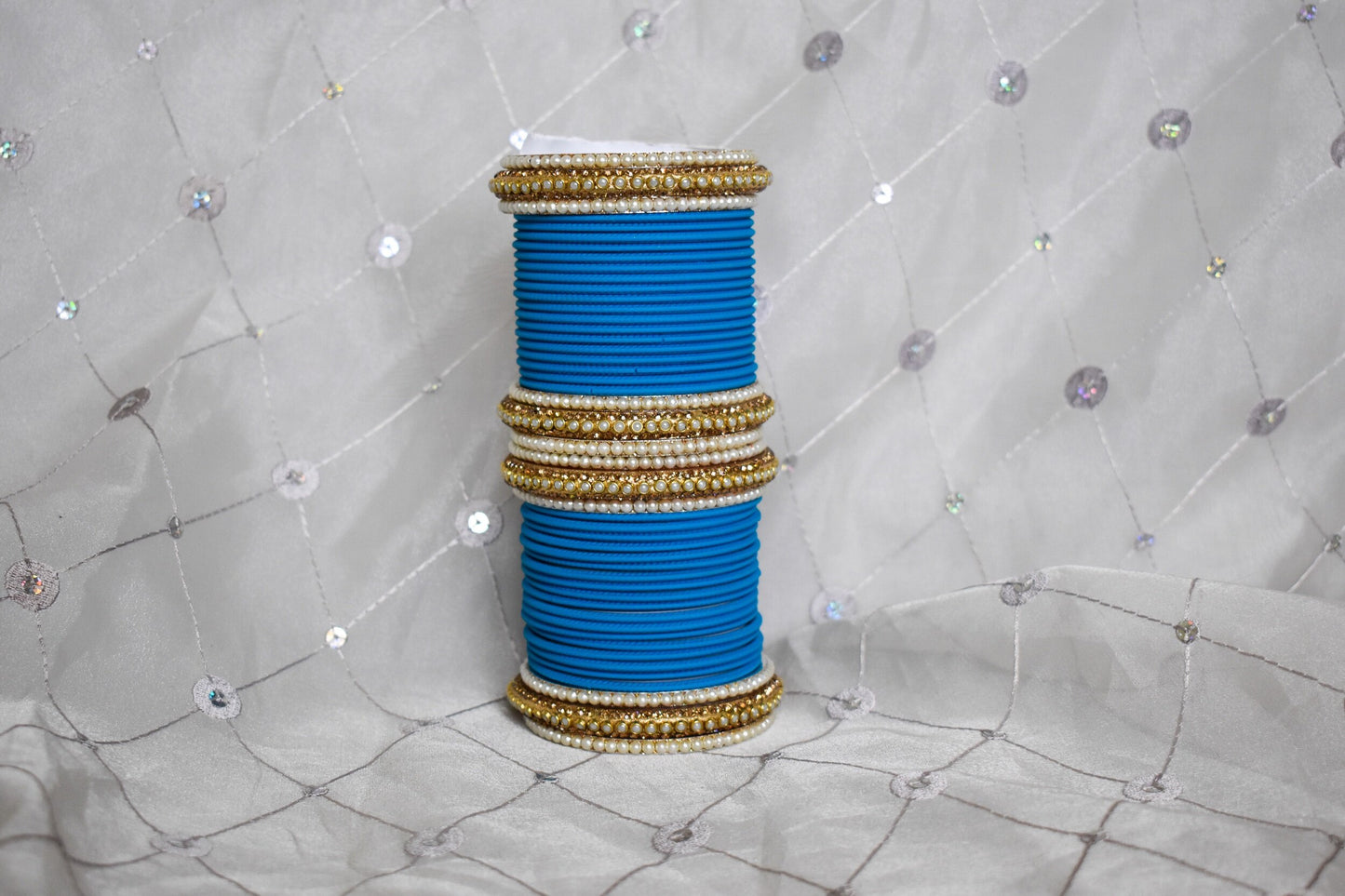 ‘Clear Blue’ Bangle Set