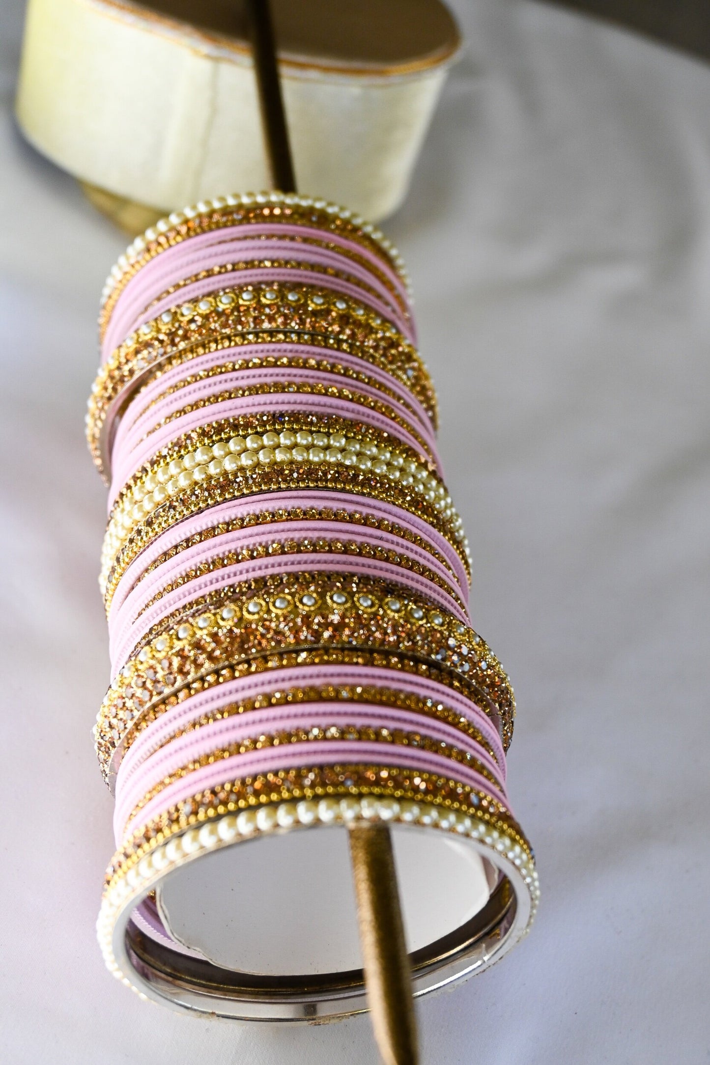 ‘Stargazing’ Bangle Set - Lace Pink