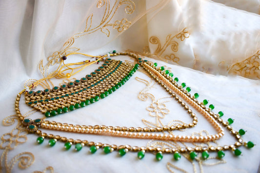 Sonia Full 6-Piece Bridal Set - Green