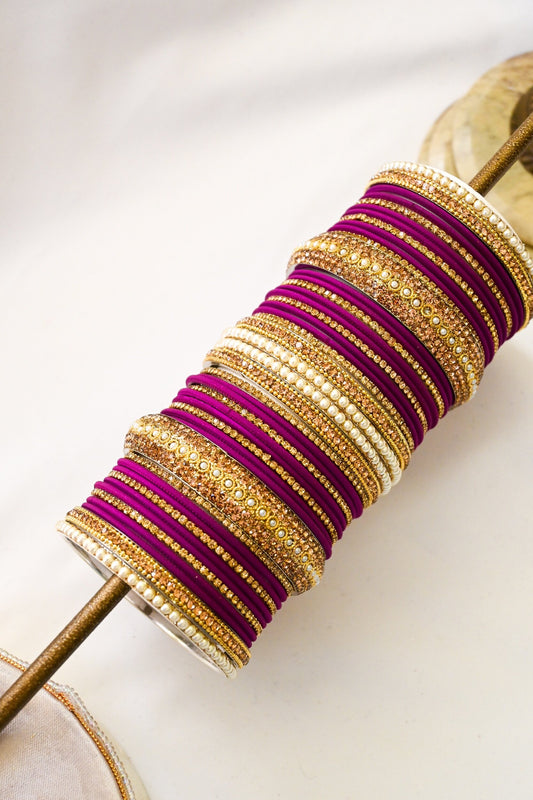 ‘Stargazing’ Bangle Set - Violet