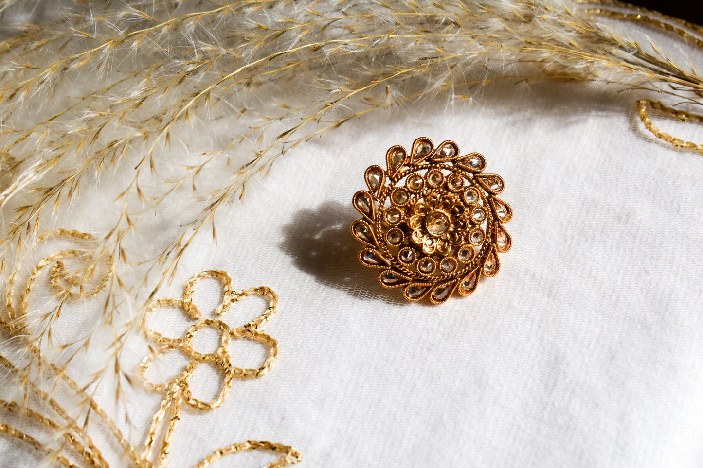 ‘Ananya’ Oversized Polki Ring