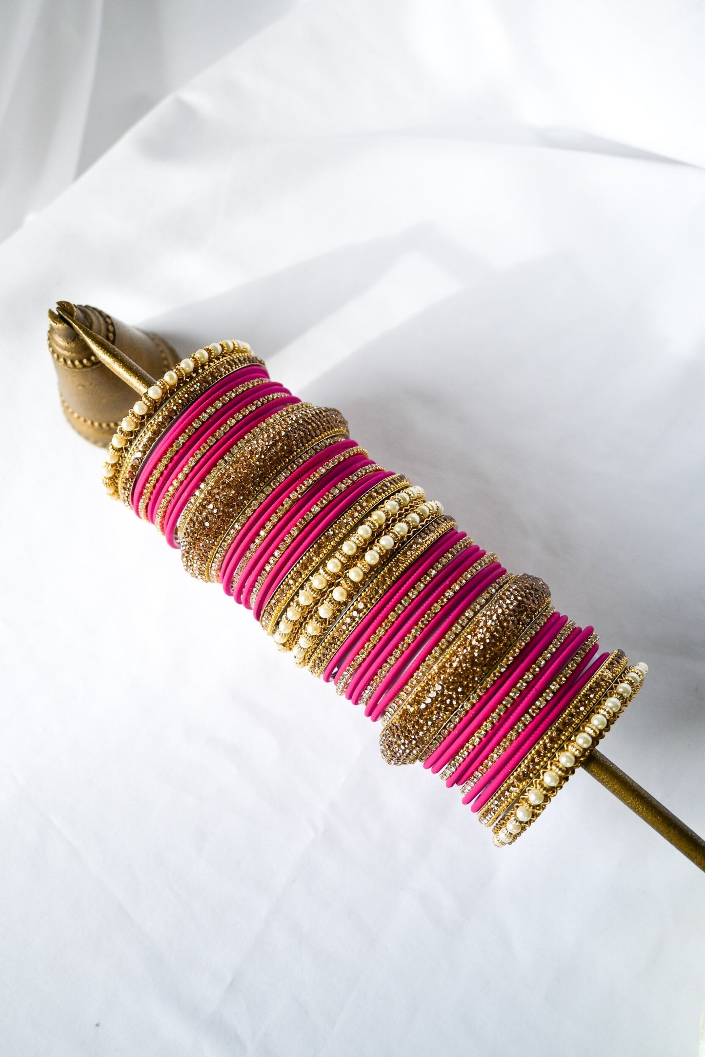 ‘Hermosa’ Bangle Set - Hot Pink