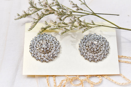 ‘Glistening’ Stud Earrings - Silver