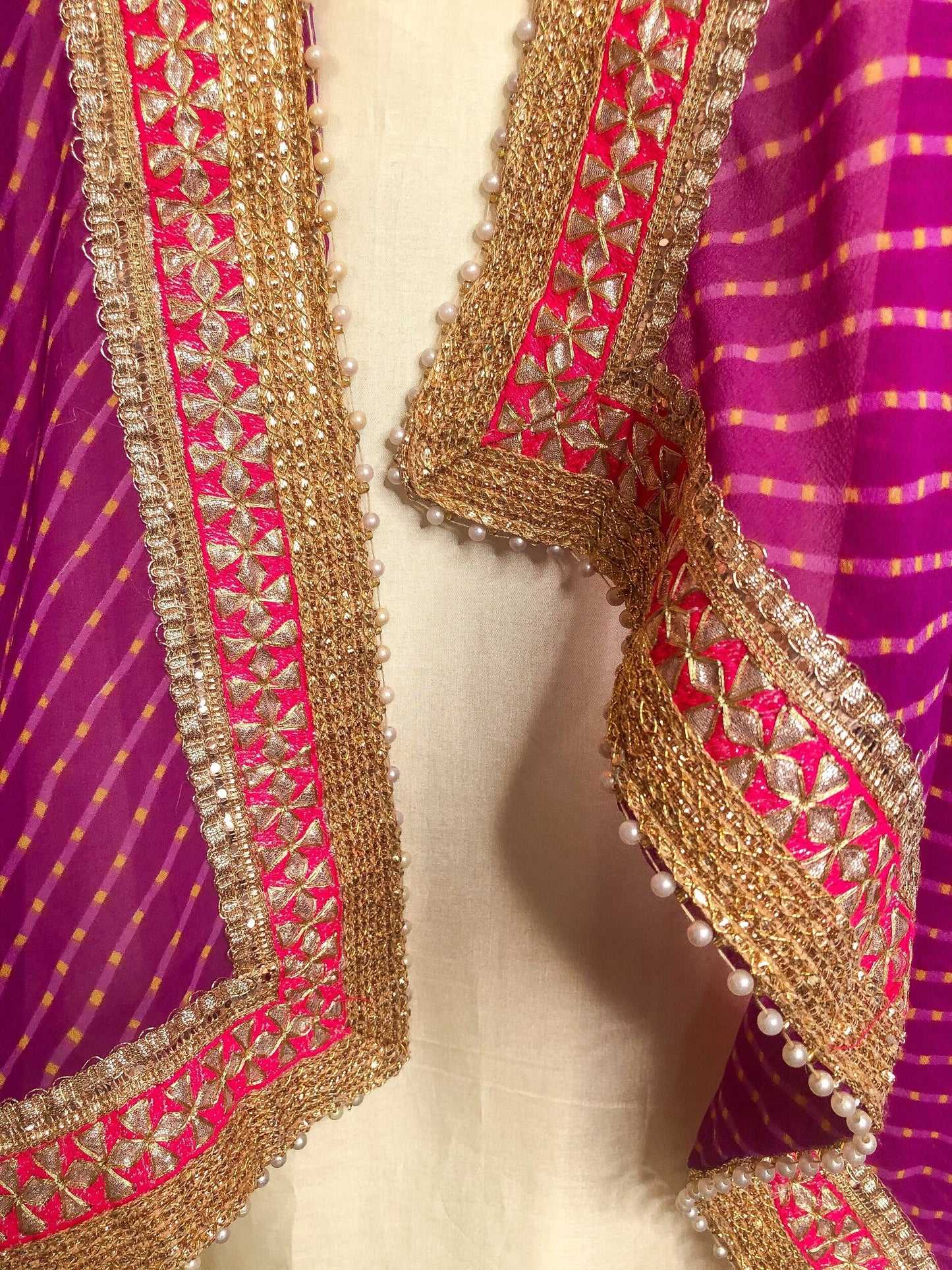 Purple and Pink Dupatta