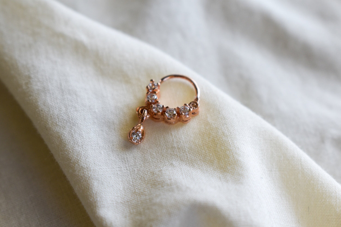 ‘Gracie’ Rose Gold Pierced Nath