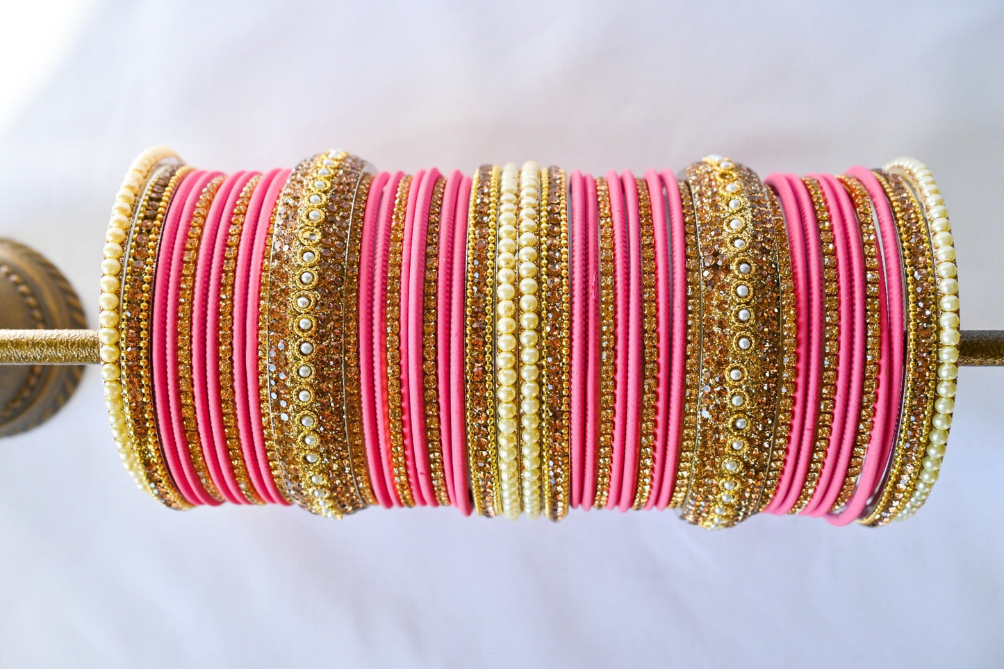 ‘Stargazing’ Bangle Set - Taffy Pink