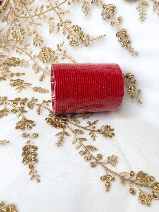 'Red' Glitter Bangle Pack