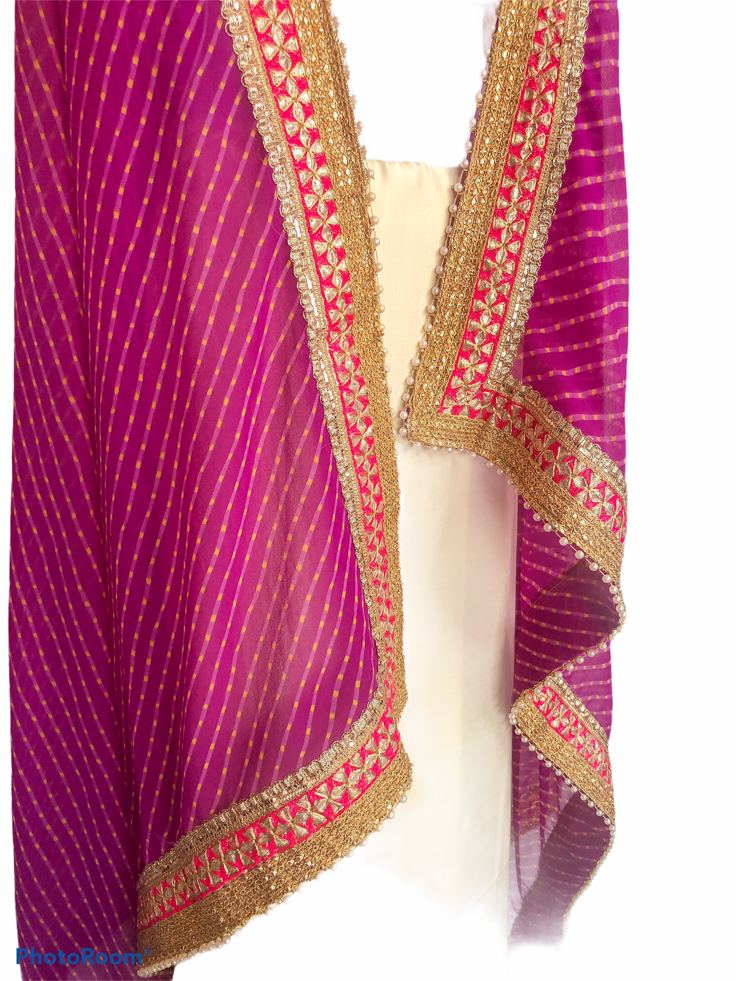 Purple and Pink Dupatta