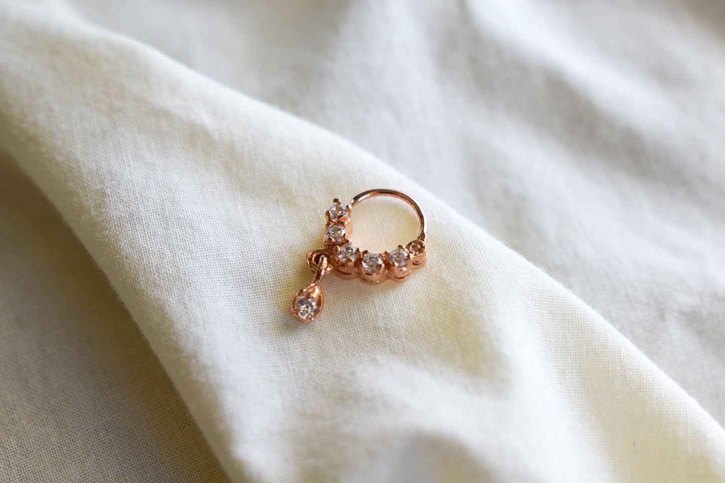 ‘Gracie’ Rose Gold Pierced Nath