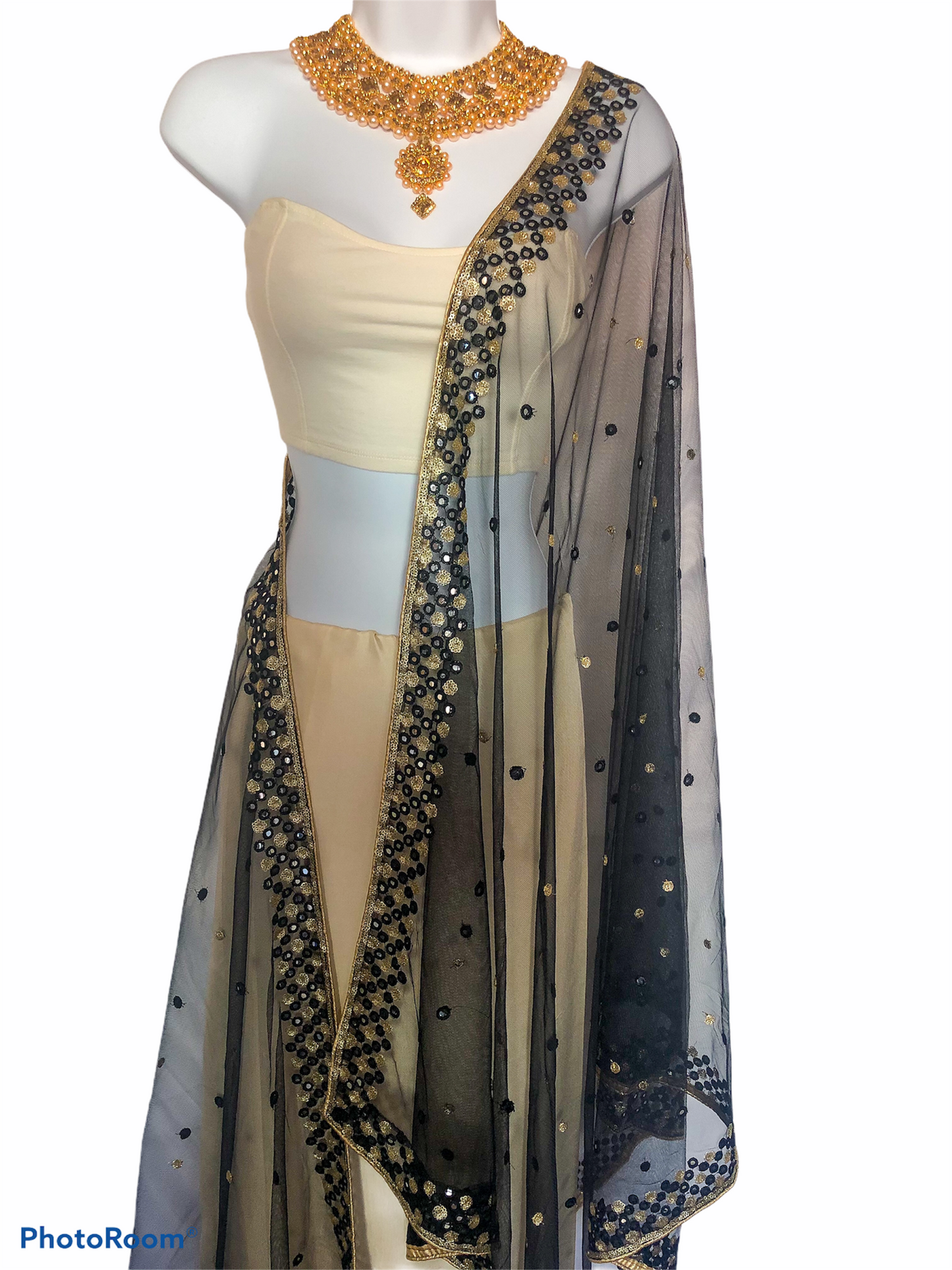 Black Mirrors Dupatta