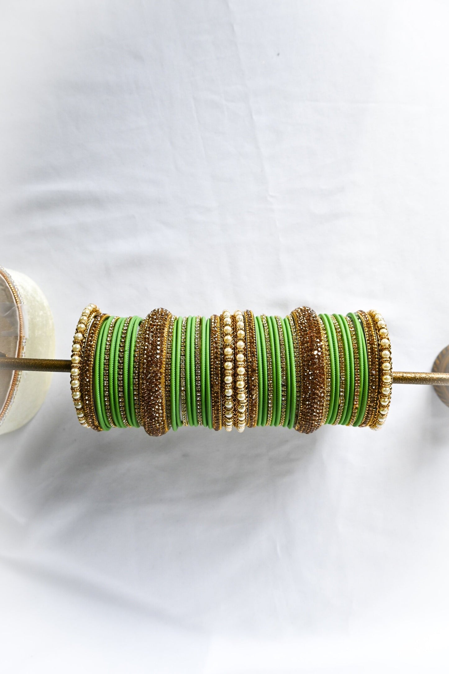 ‘Hermosa’ Bangle Set - Fern Green