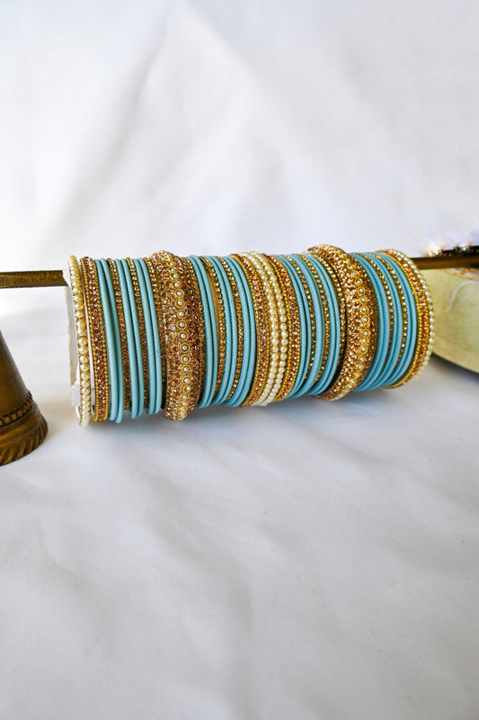 ‘Stargazing’ Bangle Set - Baby Blue