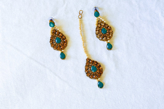 ‘Raya’ Tikka Set - Dark Green