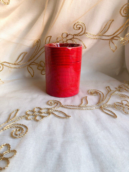 ‘Red’ Plain Bangle Pack
