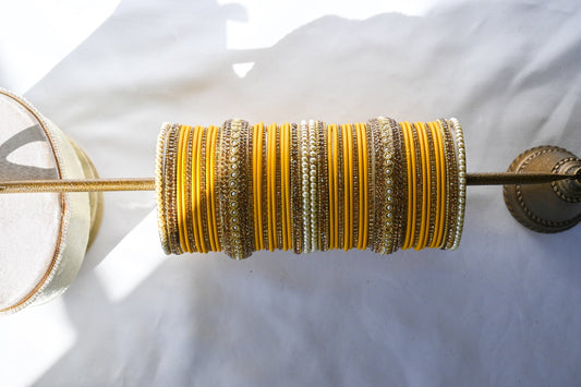 ‘Stargazing’ Bangle Set - Canary Yellow
