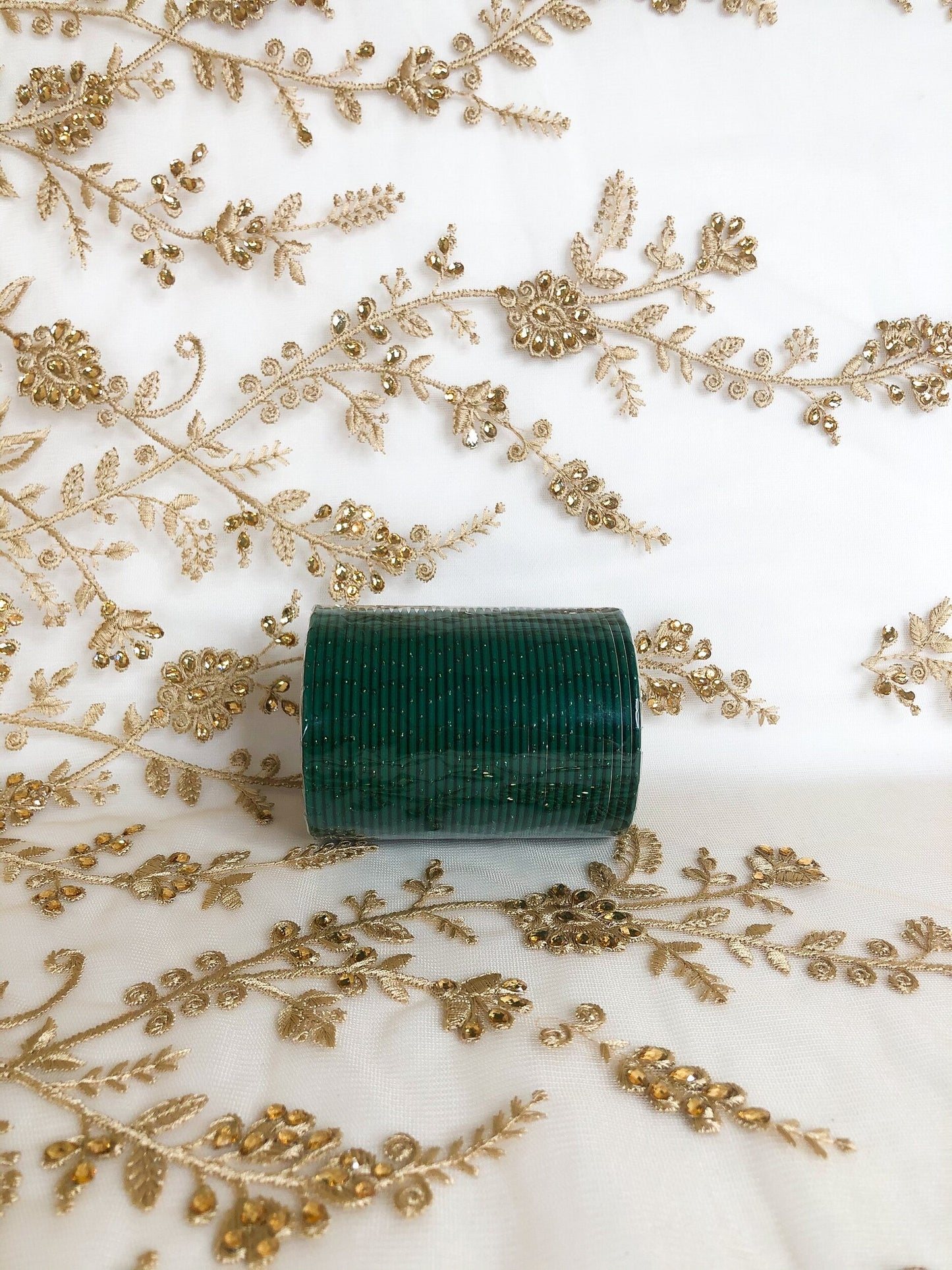 'Forest Green' Glitter Bangle Pack