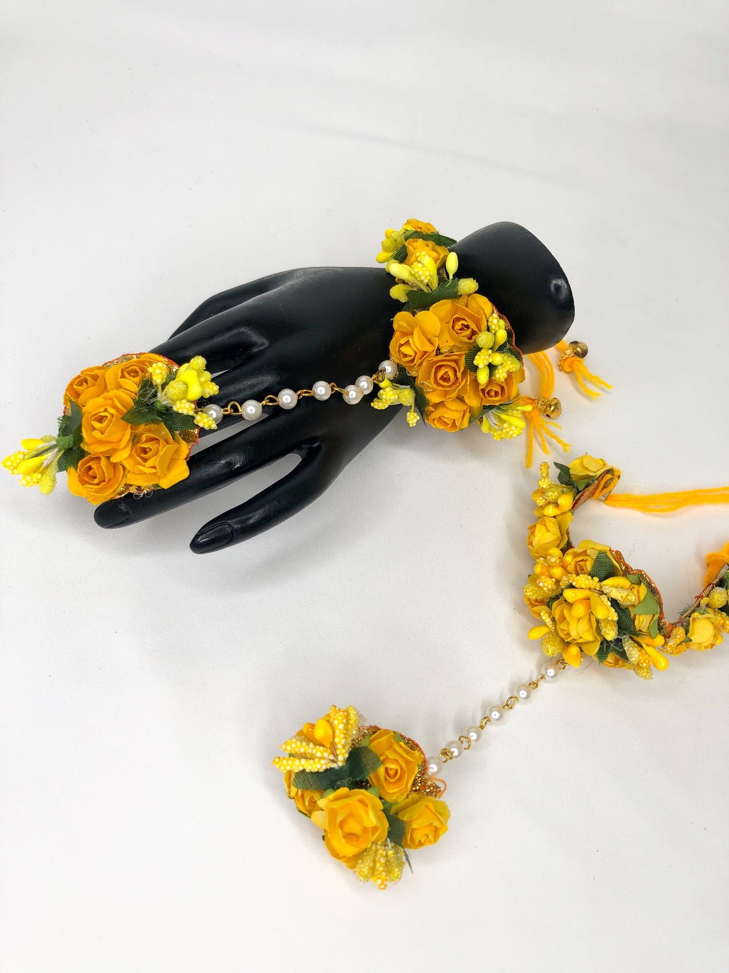 ‘Maya’ Yellow Floral Hand Harness