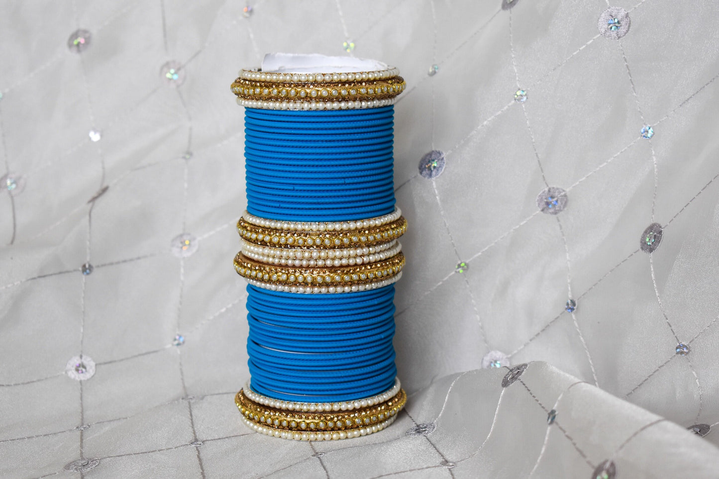 ‘Clear Blue’ Bangle Set