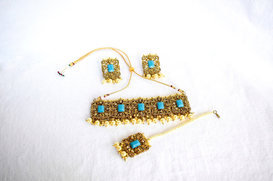 ‘Sahiba’ Choker Set - Blue