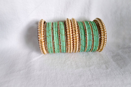 ‘Dream’ Bangle Set - Cool Mint