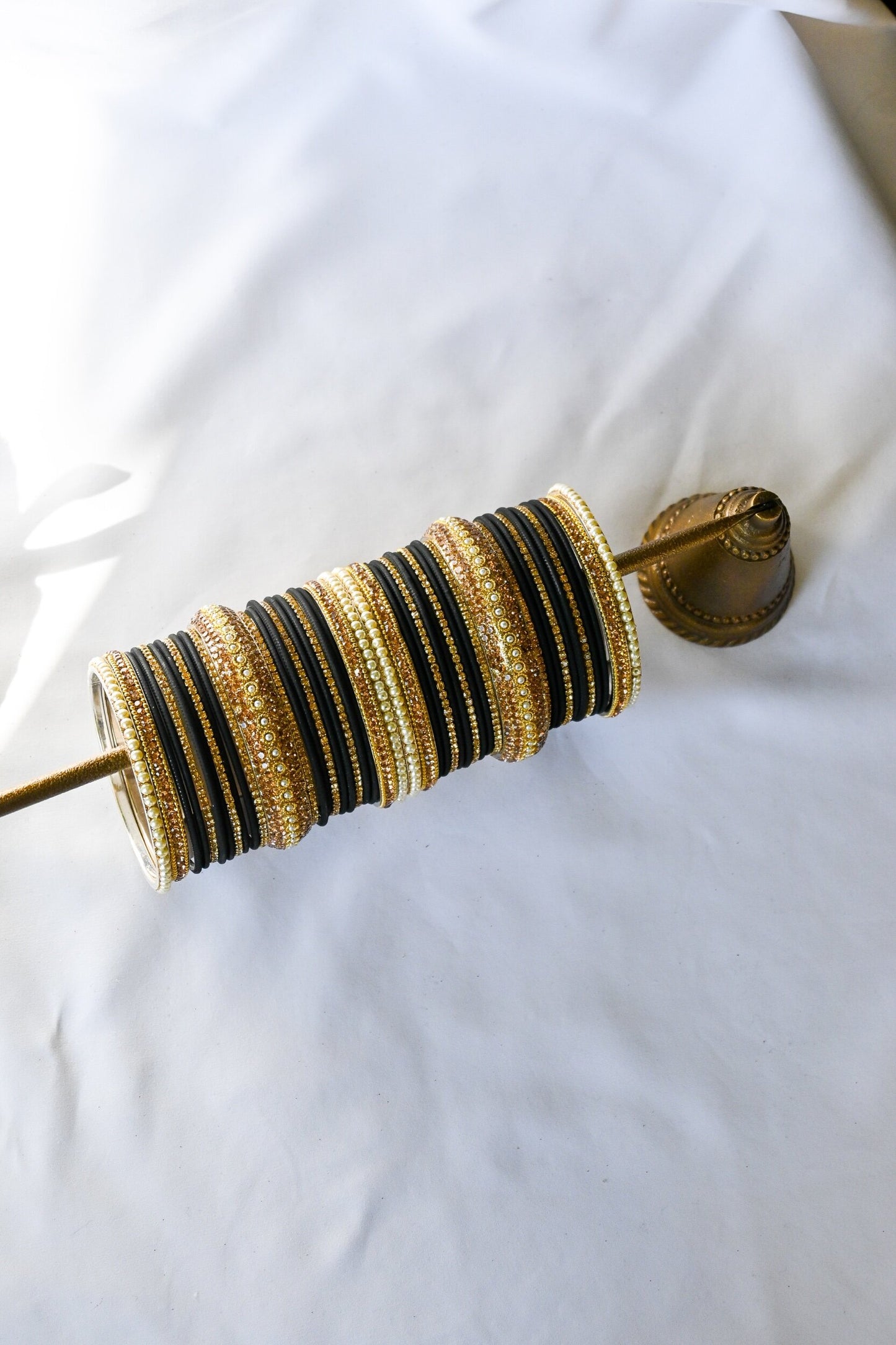 ‘Stargazing’ Bangle Set - Black