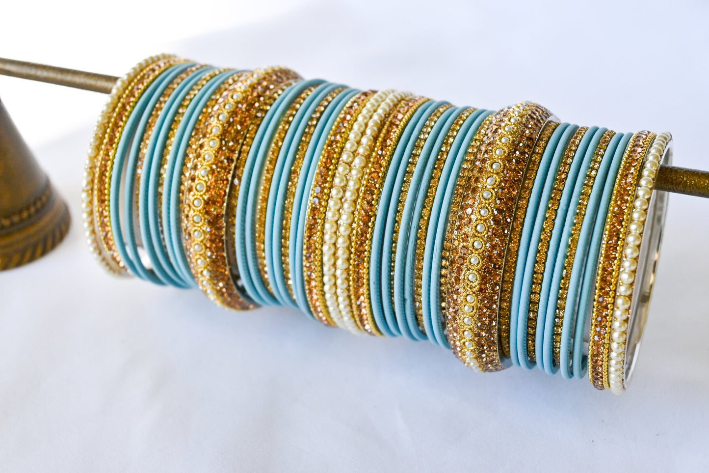 ‘Stargazing’ Bangle Set - Baby Blue
