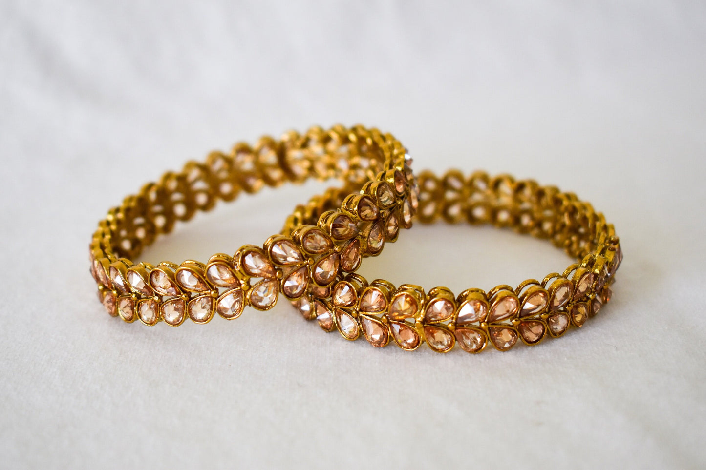 ‘Golden Leaf’ Polki Bangles