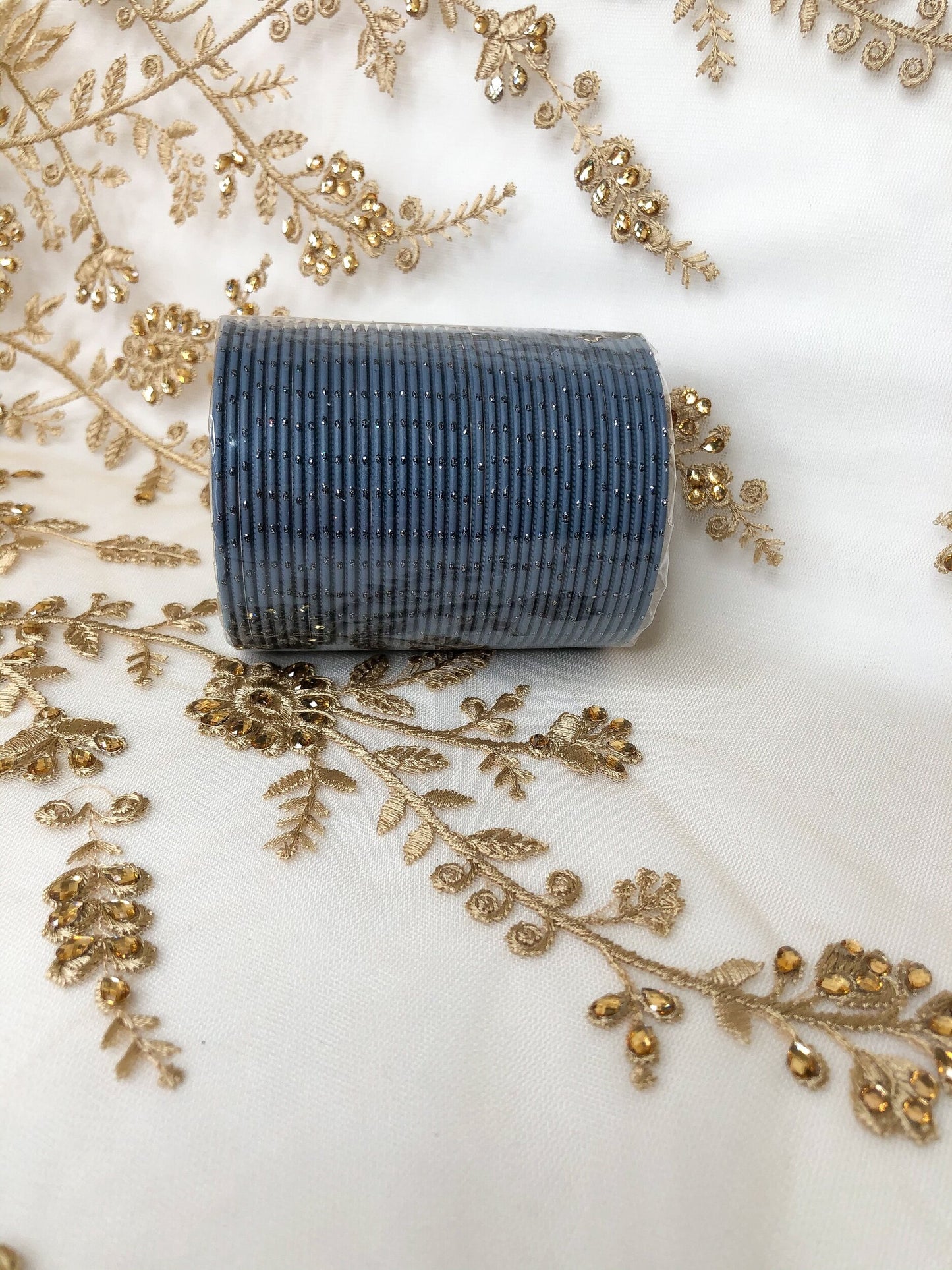 ‘Grey’ Glitter Bangle Pack