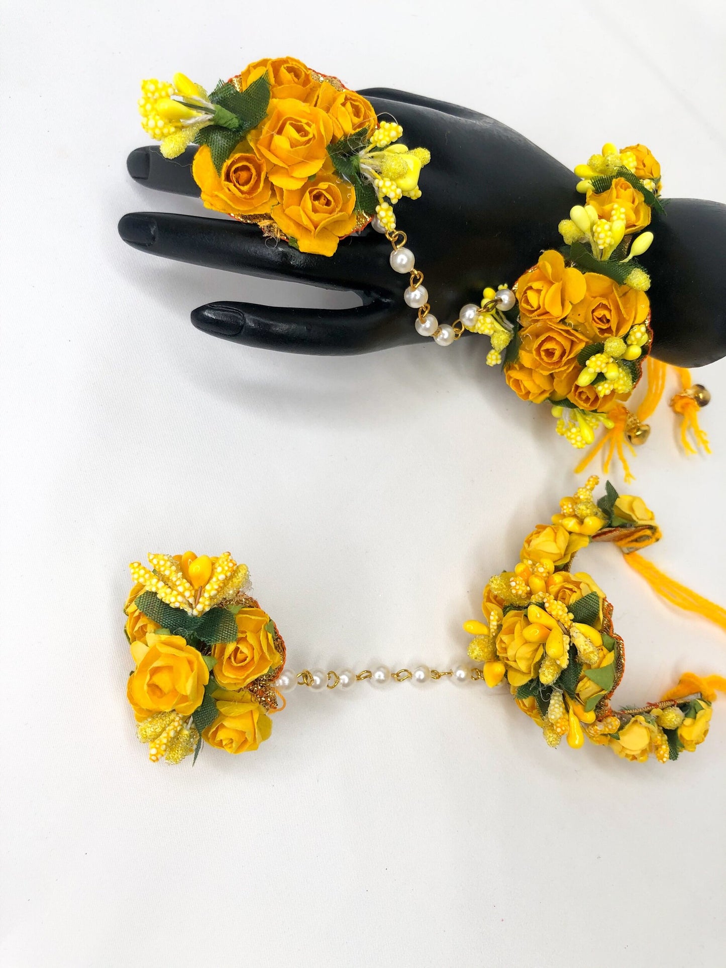 ‘Maya’ Yellow Floral Hand Harness