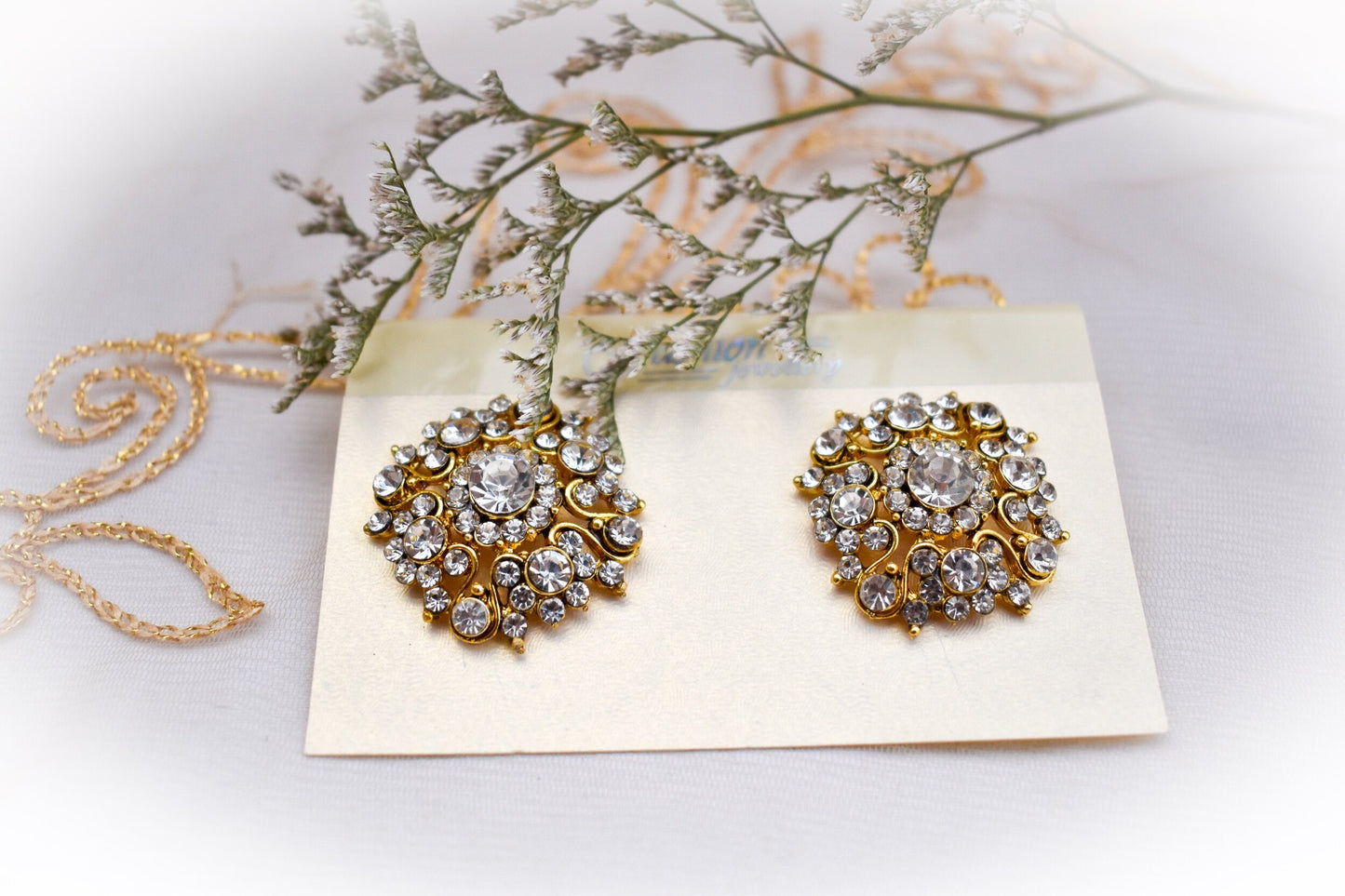 ‘Bloom’ Silver and Gold Stud Earrings