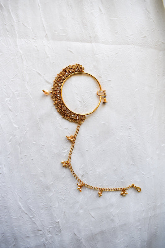 ‘Rana’ Polki Clip-On Nose Ring
