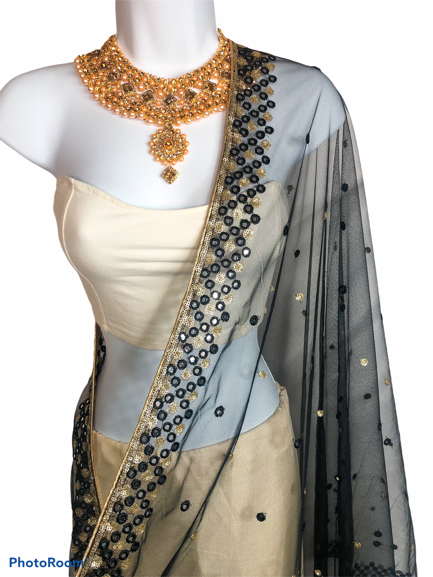 Black Mirrors Dupatta