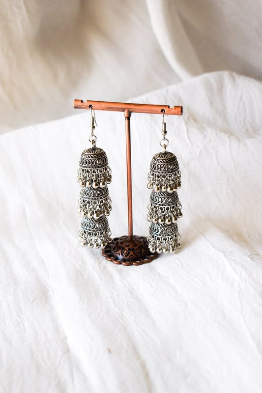 ‘Akshara’ Oxidized Earrings
