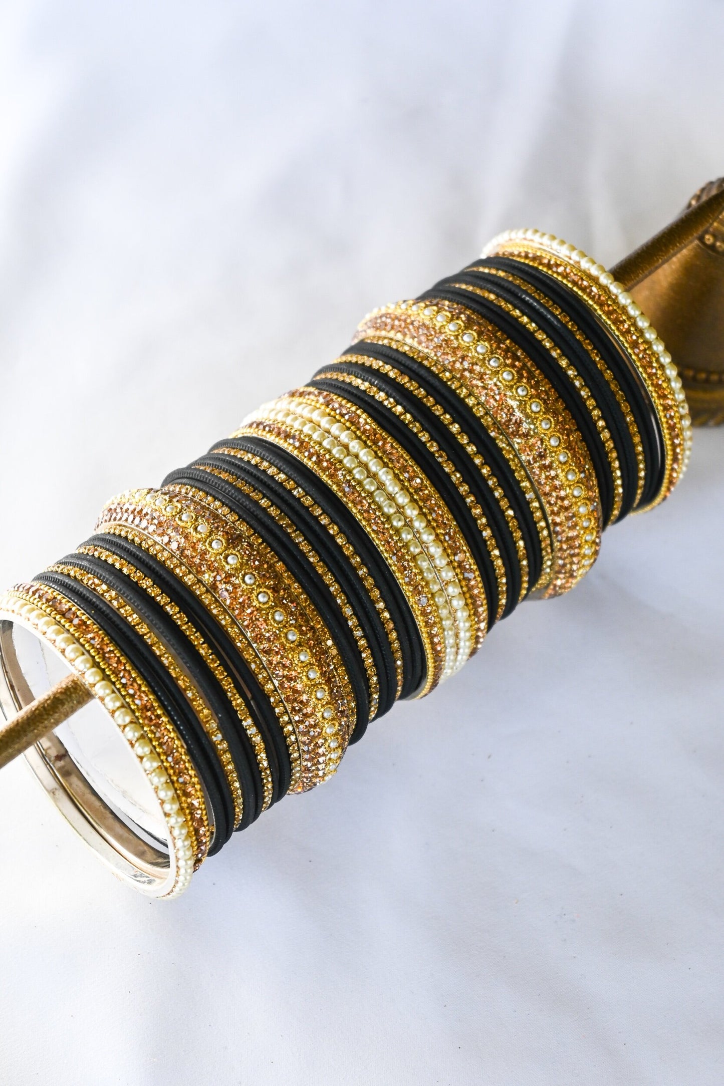 ‘Stargazing’ Bangle Set - Black