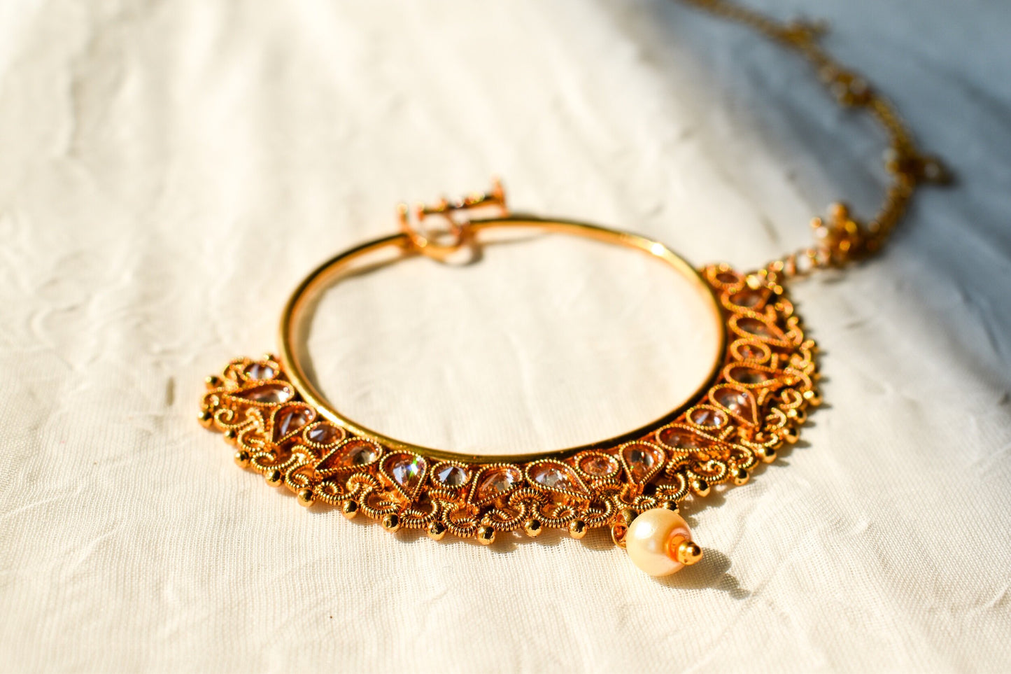 ‘Rana’ Polki Clip-On Nose Ring