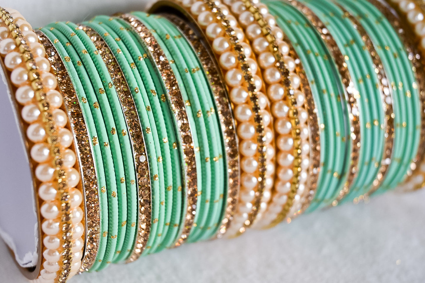 ‘Dream’ Bangle Set - Cool Mint