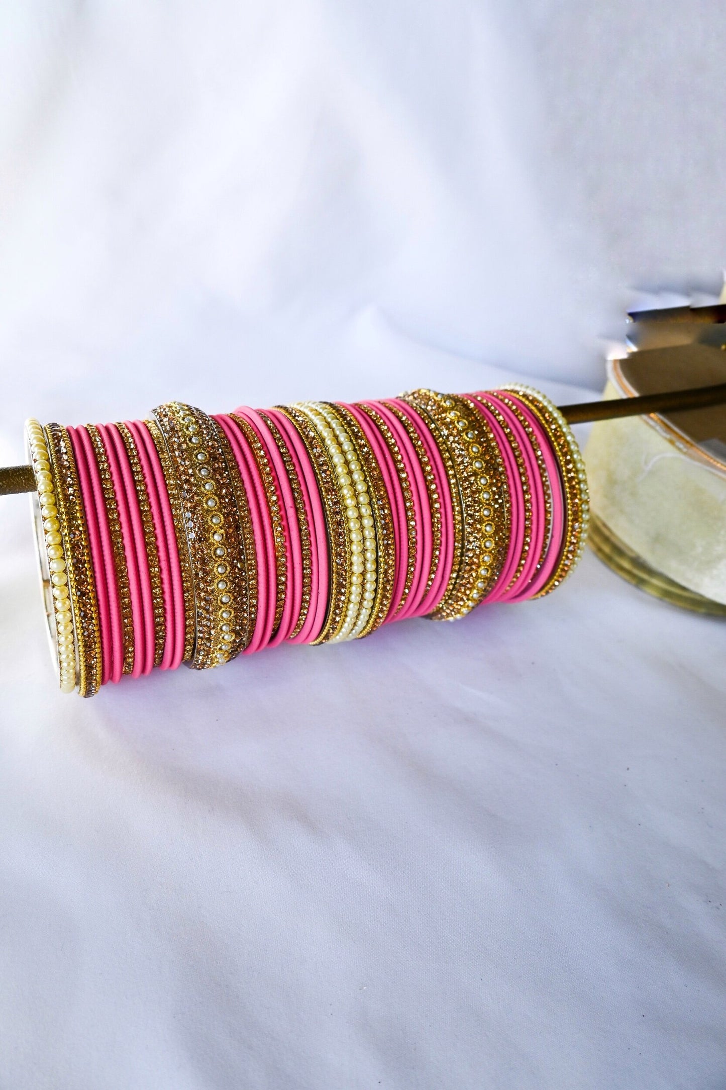 ‘Stargazing’ Bangle Set - Taffy Pink