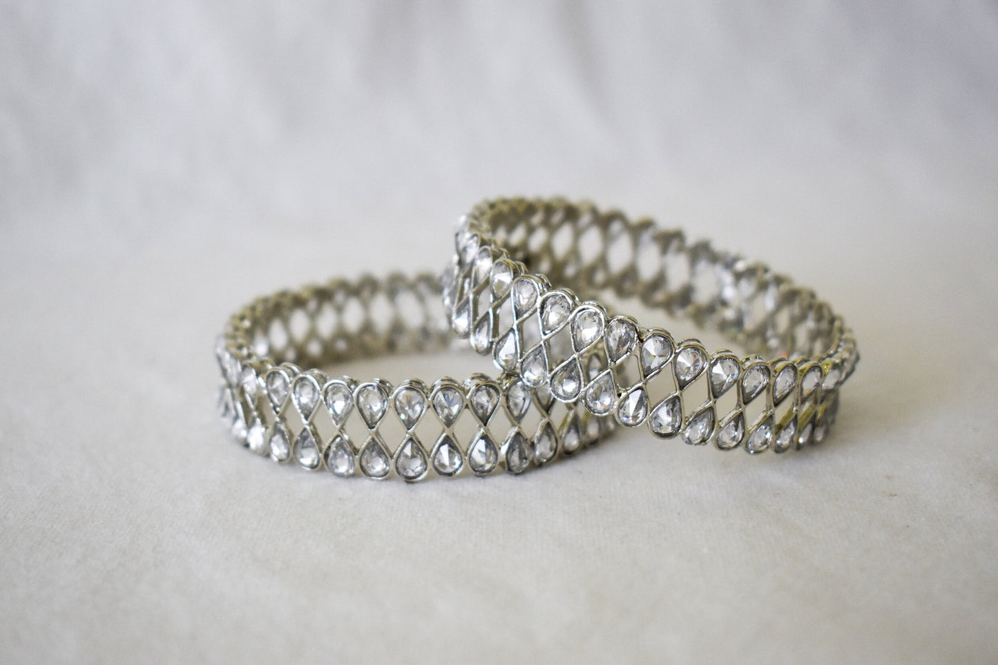 ‘A Silver Statement’ Polki Bangles