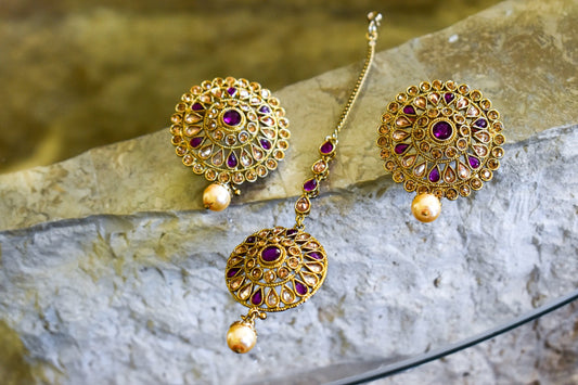 ‘Sugar Beat’ Tikka Set - Purple